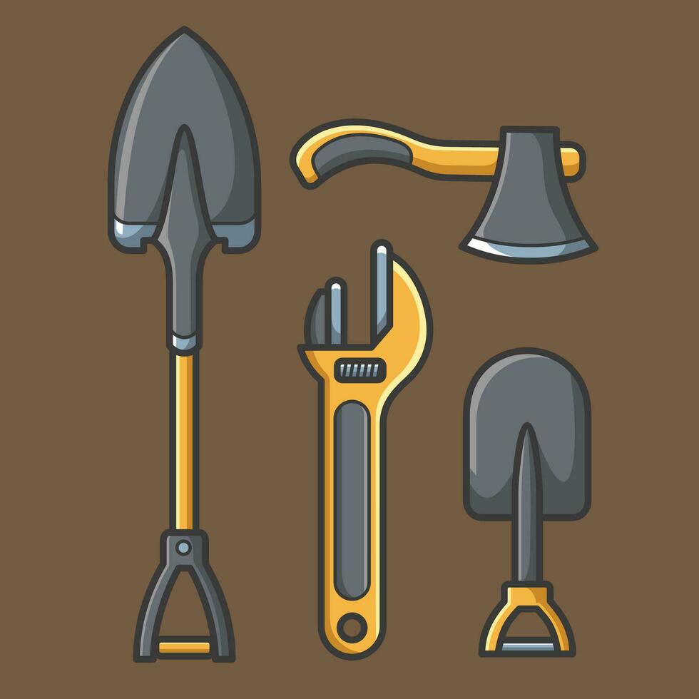 Carpentry tools vector design art for house woodworking and construction