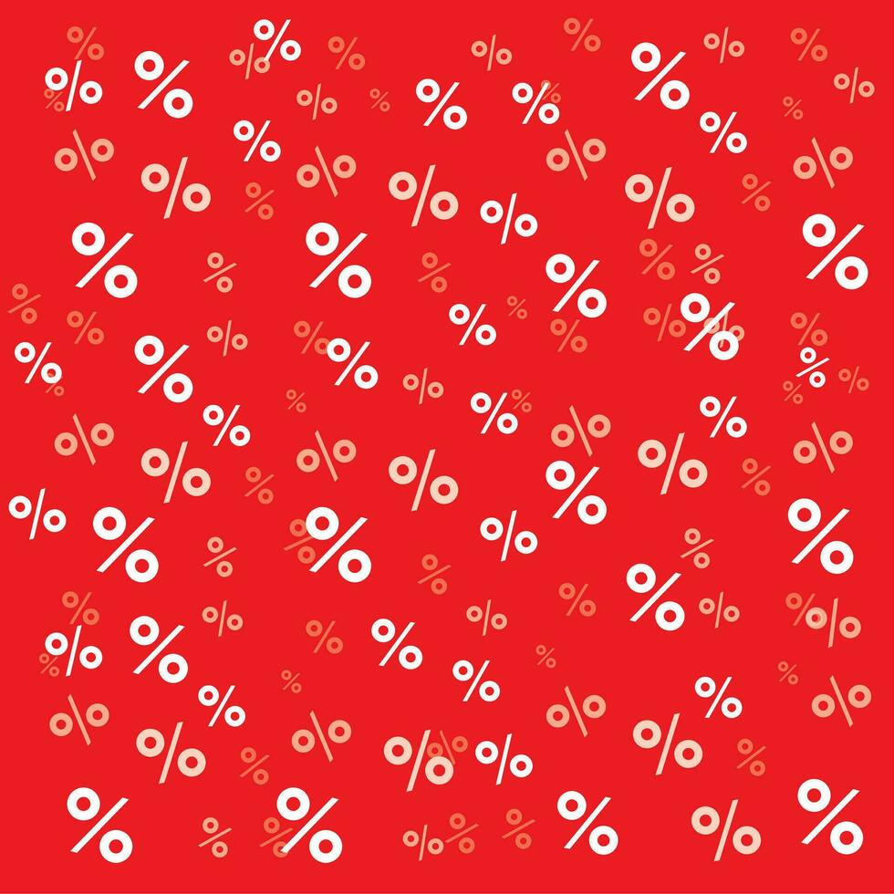Percent seamless business pattern. Promotion finance background for sale offer. vector