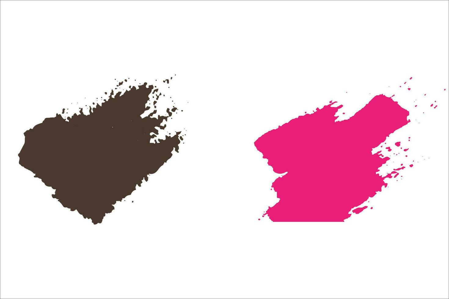 Colorful grungy paint brush, dirty brush effect, Rusty paint brush effect vector