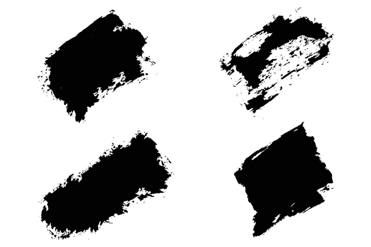 Colorful grungy paint brush, dirty brush effect, Rusty paint brush effect vector