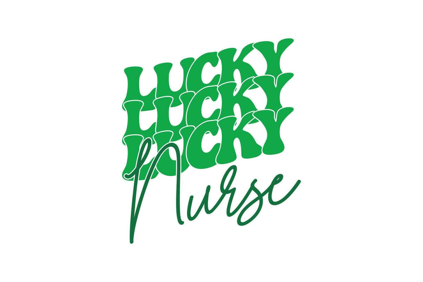 Nurse St Patrick's Day EPS T-shirt Design, St Patrick's Day T shirt design, funny St Patrick's Day inspirational lettering design for posters vector