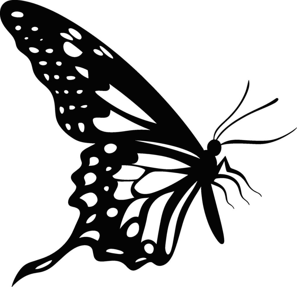 AI generated Butterfly beautiful hand drawn sketch illustration Insects. AI generated illustration. vector