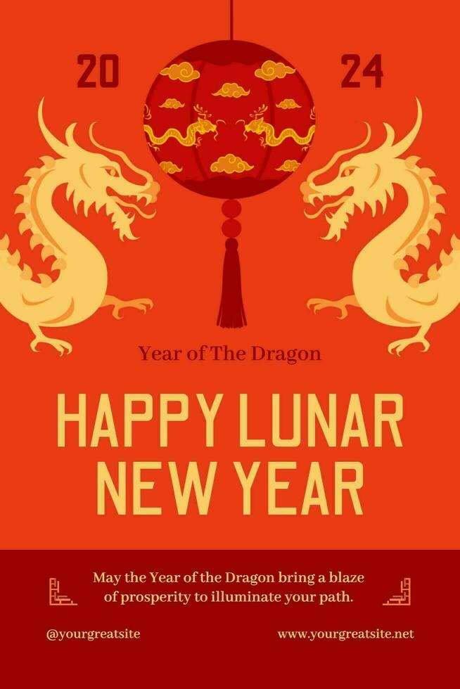 Happy Lunar New Year Pinterest Post template