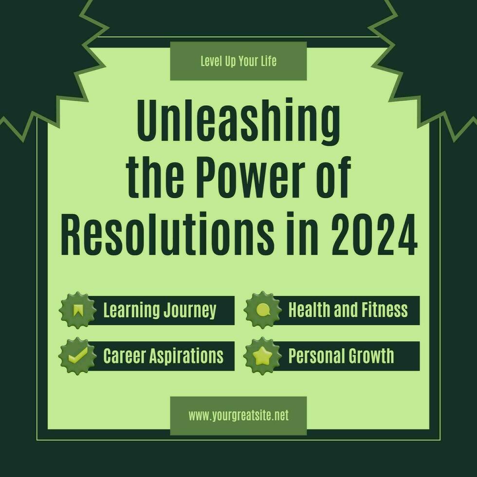 Unleashing the Power of Resolutions LinkedIn Post template