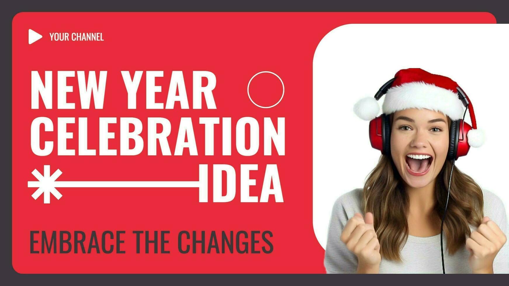 New Year Celebration Idea YouTube Thumbnail template