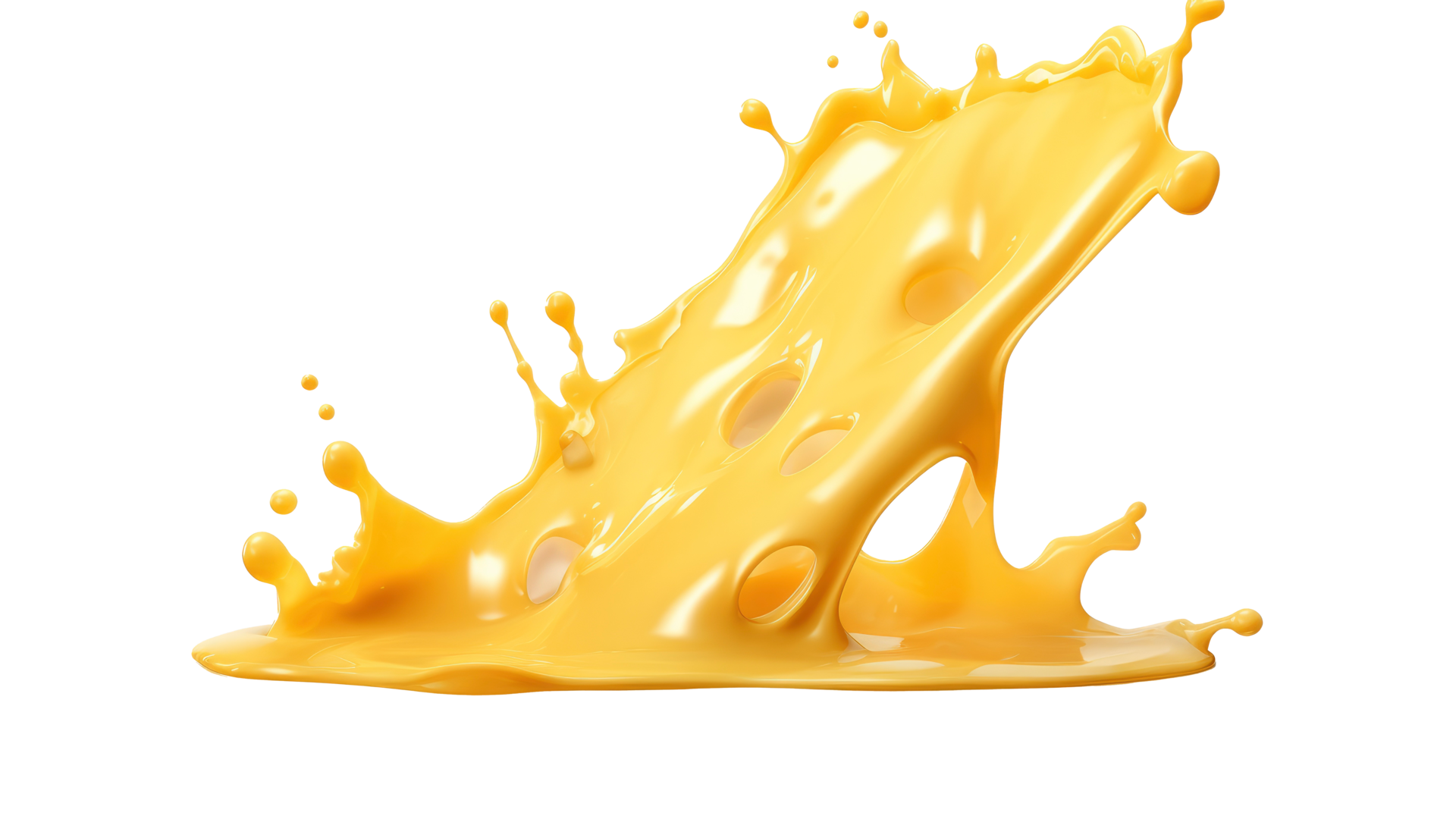 AI generated Melted cheese splash cut out 36055219 PNG