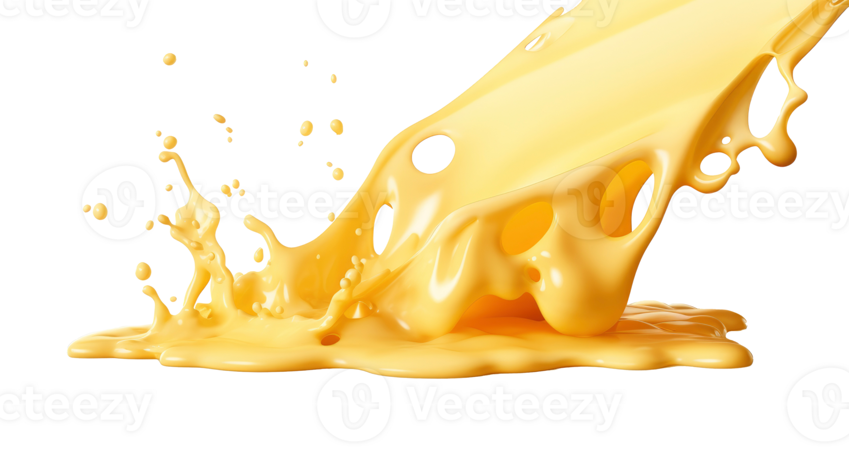 AI generated Melted cheese splash cut out 36055225 PNG