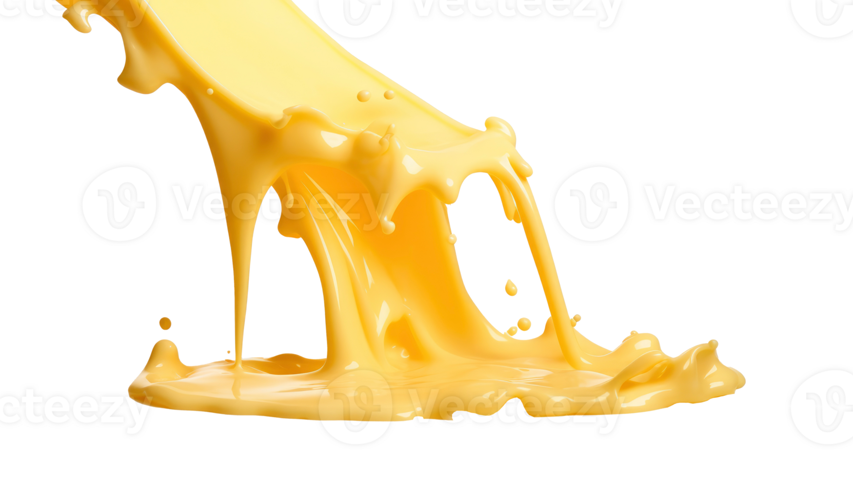 AI generated Melted cheese splash cut out png