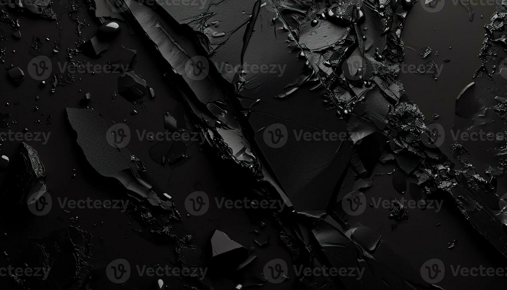 AI generated black background with water drops on it photo