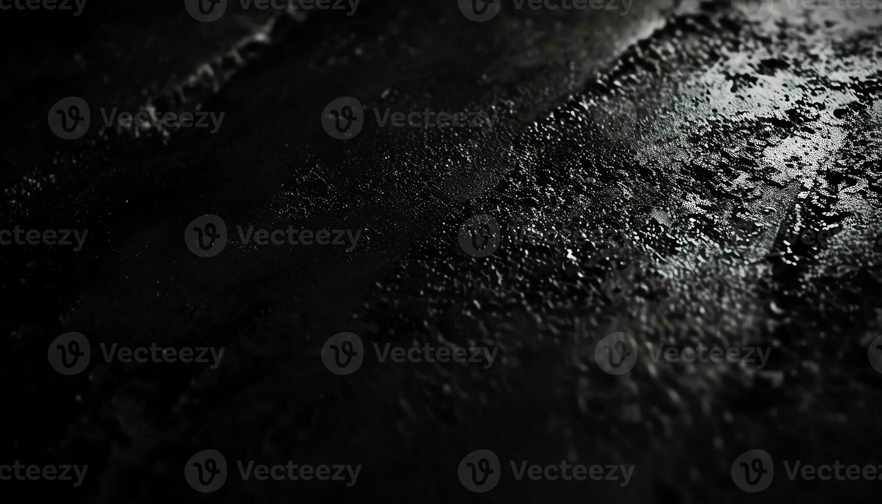 AI generated black background with water drops on it photo