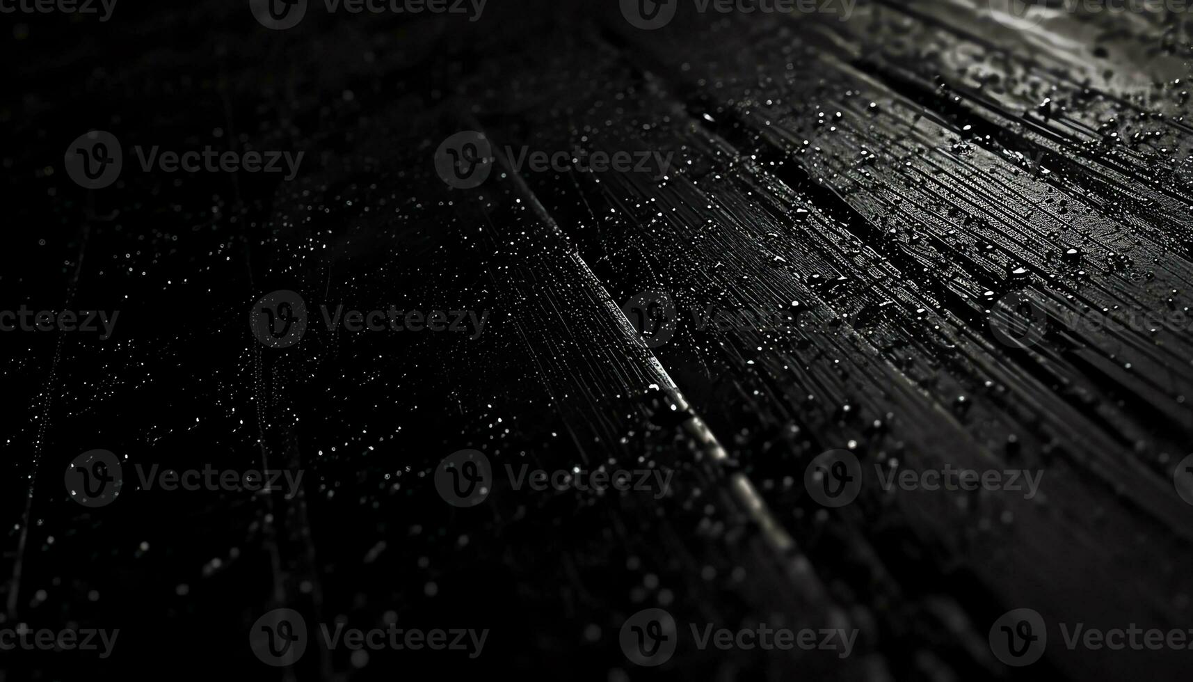 AI generated black background with water drops on it photo