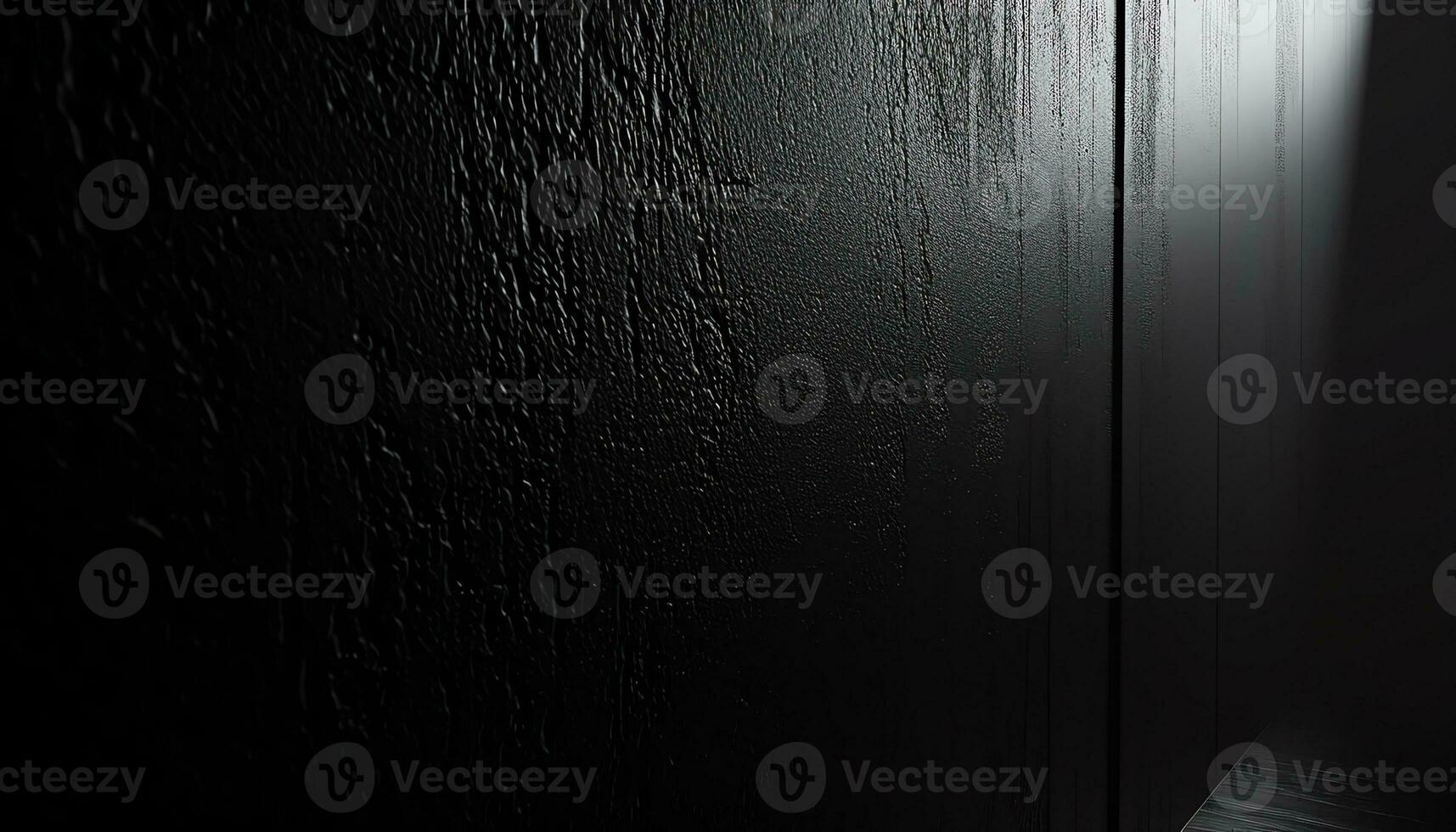 AI generated black background with water drops on it photo