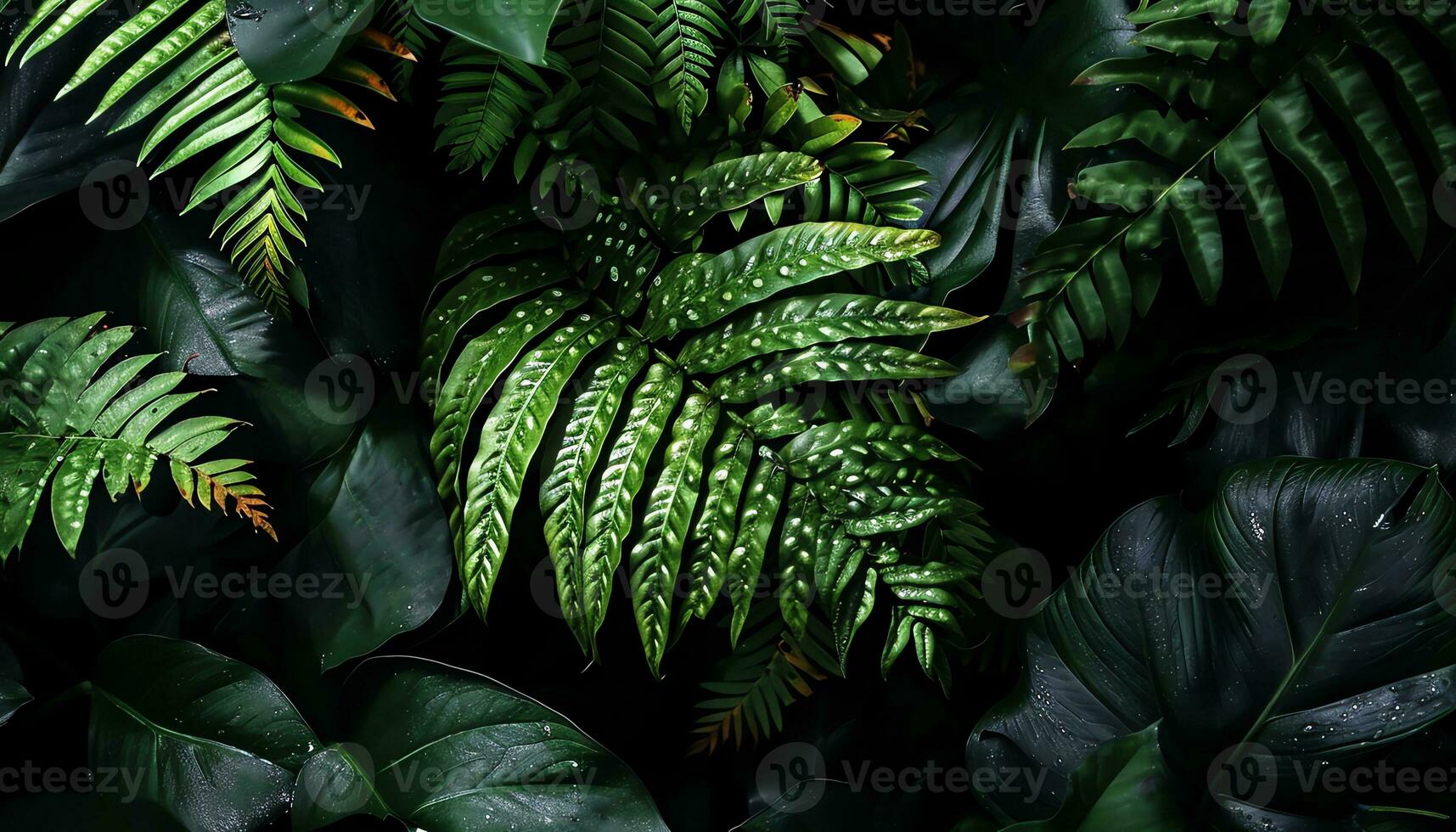 AI generated black background with water drops on it photo