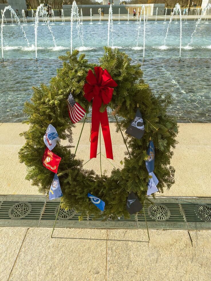 Washington, DC, USA - 12.16.2023 View of the World War 2 Memorial in Washington photo