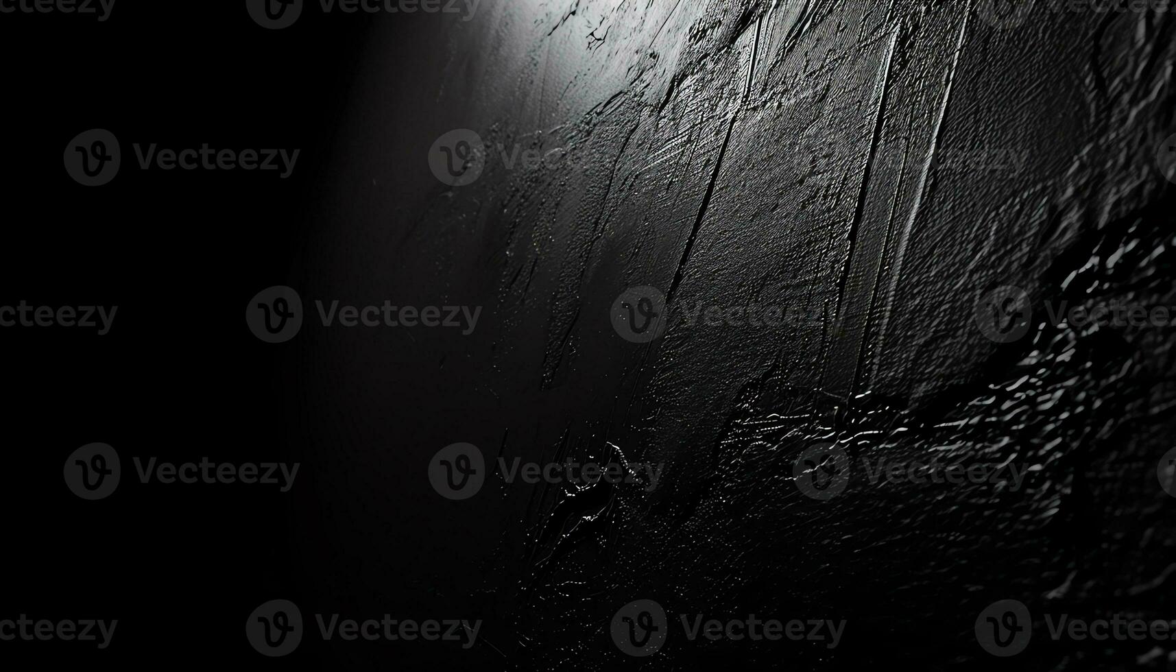 AI generated black wood floor with dark wood planks photo