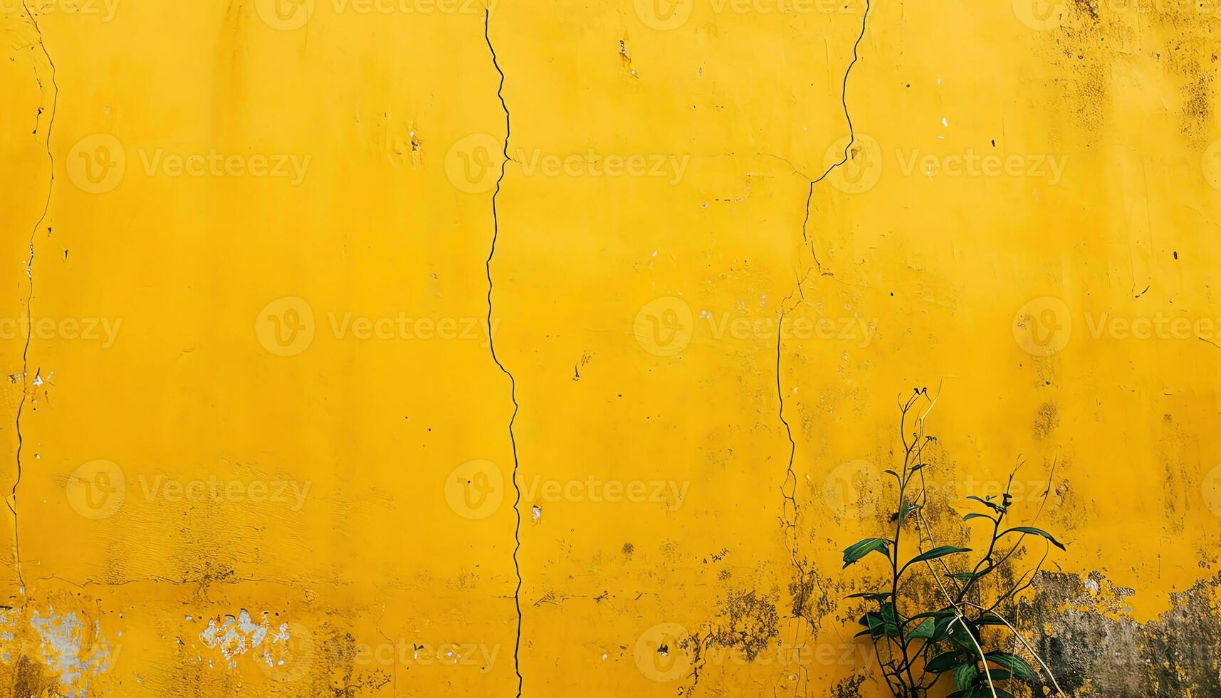 AI generated a yellow painted wall with a yellow paint photo