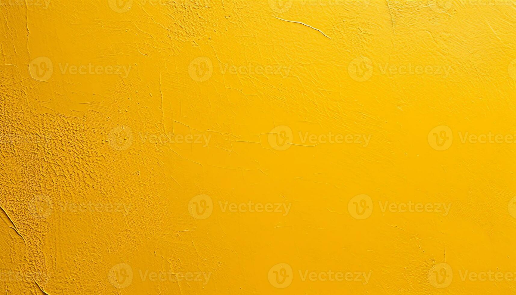 ai generado un amarillo pintado pared con peladura pintar foto