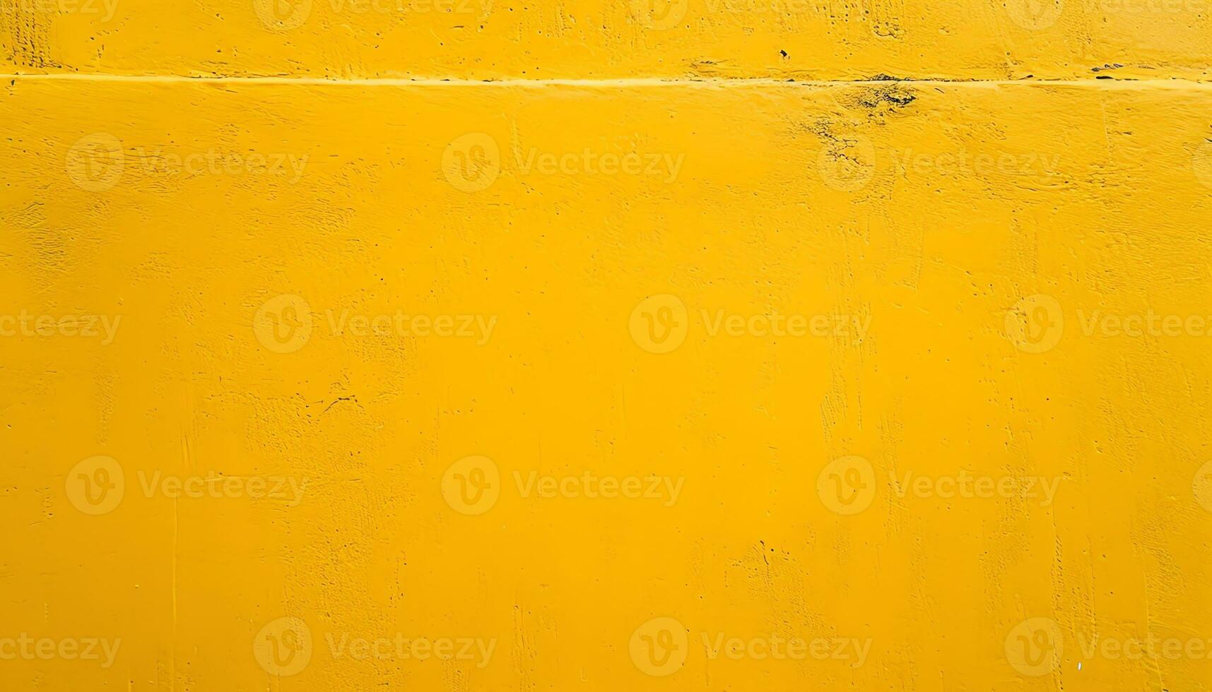 ai generado un amarillo pintado pared con peladura pintar foto