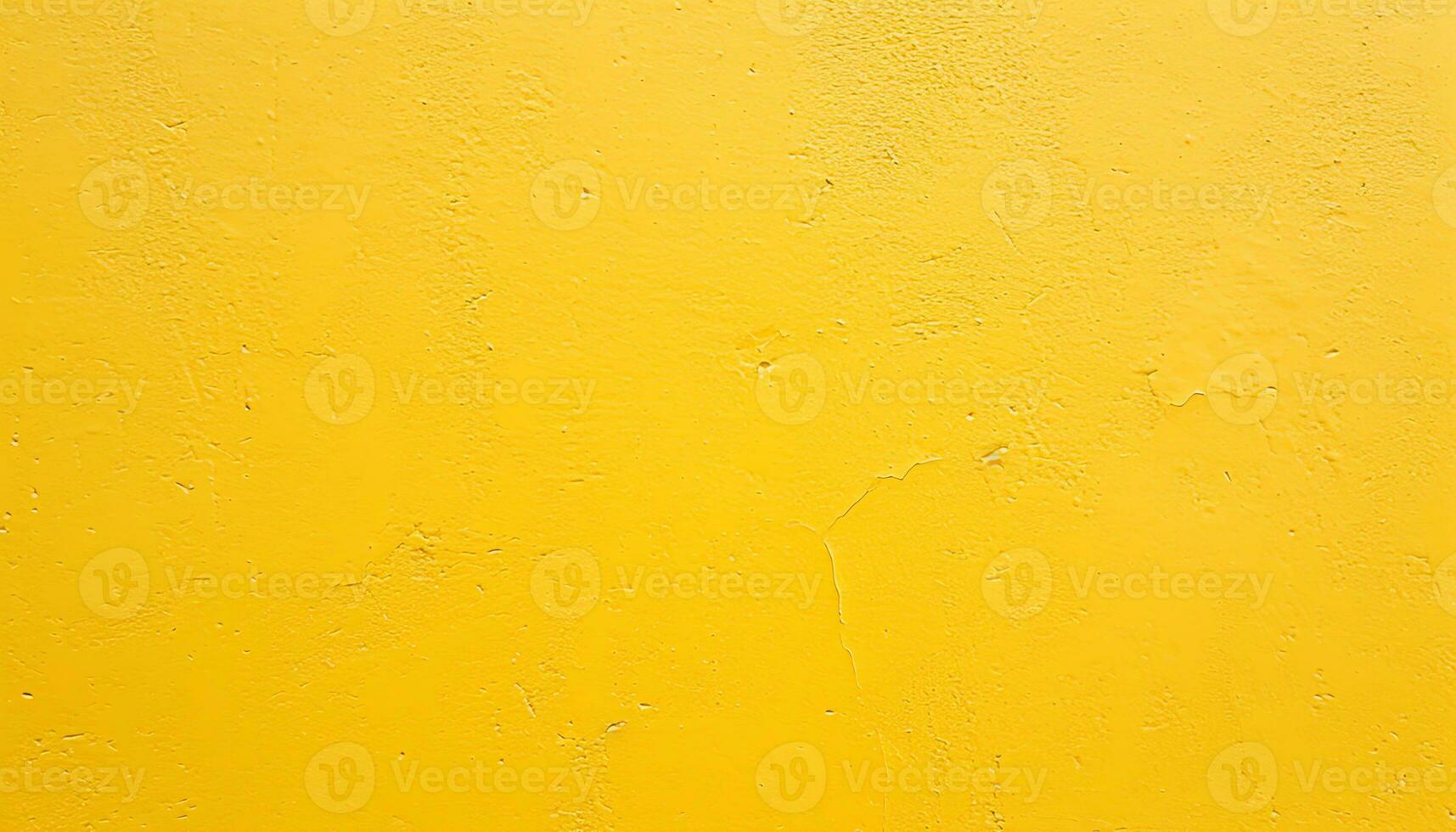 ai generado un amarillo pintado pared con peladura pintar foto