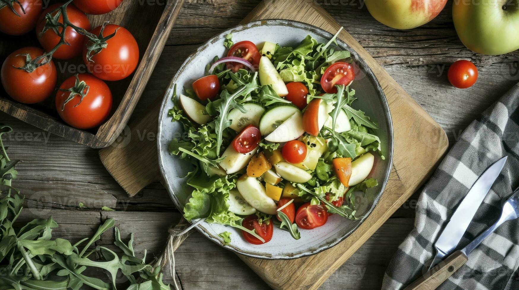 ai generado mexicano Navidad manzana ensalada. en mexico eso es llamado ensalada Delaware manzana. el manzana ensalada es un fácil y rápido receta, eso es un plato ese no puedo ser desaparecido a mexicano Navidad cena. foto