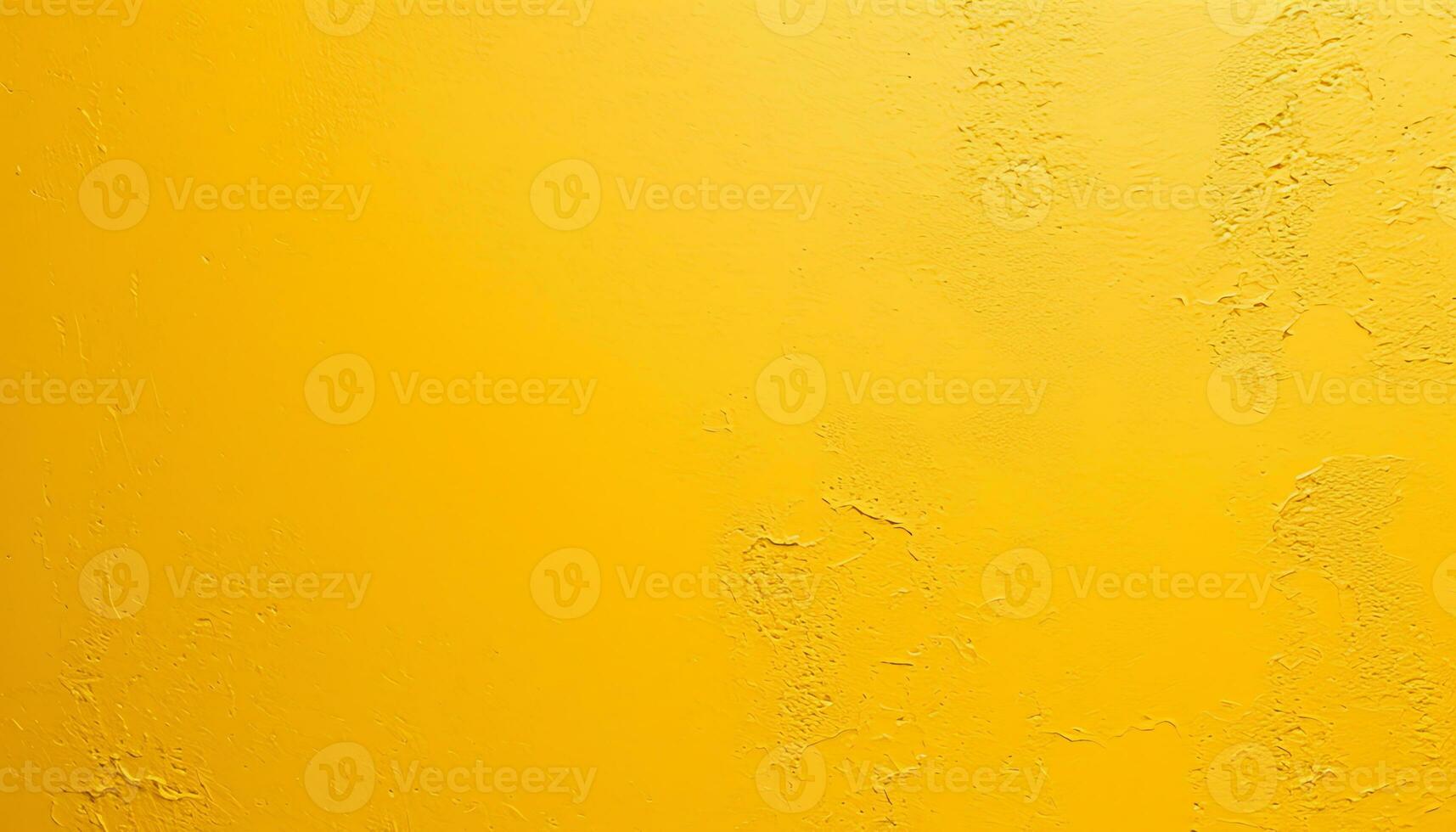 ai generado un amarillo pintado pared con peladura pintar foto