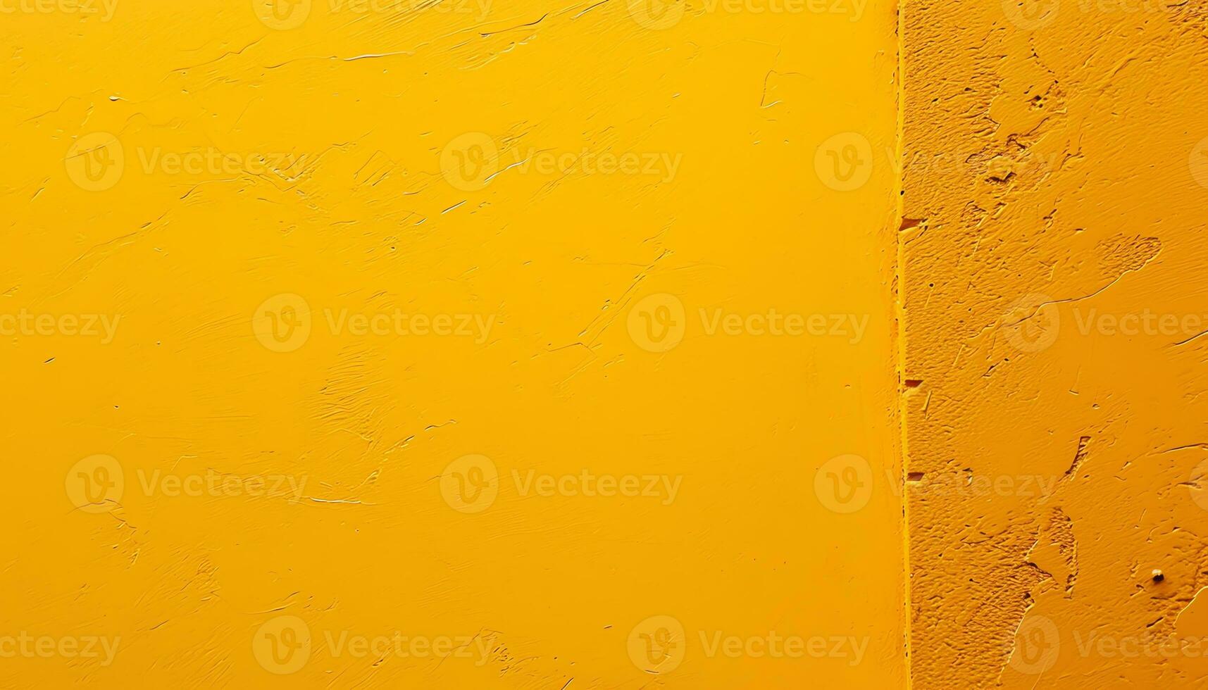 AI generated a yellow painted wall with peeling paint photo