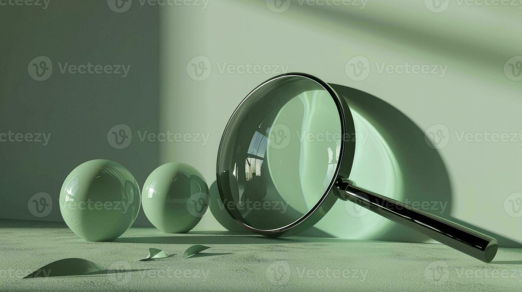 AI generated Symbol tool object background look research searching magnification lens find magnifying optical glass zoom photo