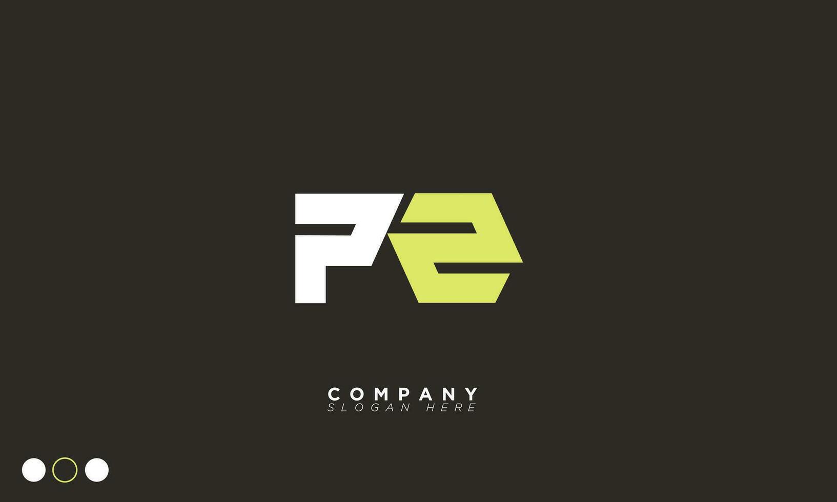 PE Alphabet letters Initials Monogram logo EP, P and E vector