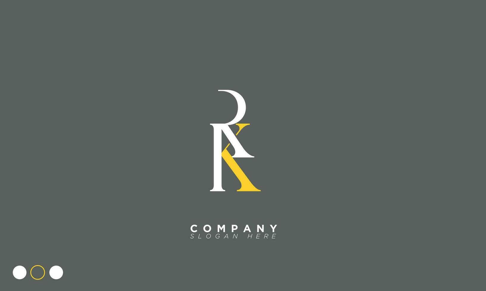 RK Alphabet letters Initials Monogram logo KR, R and K vector