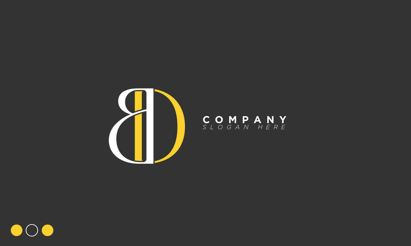 BD Alphabet letters Initials Monogram logo DB, B and D vector