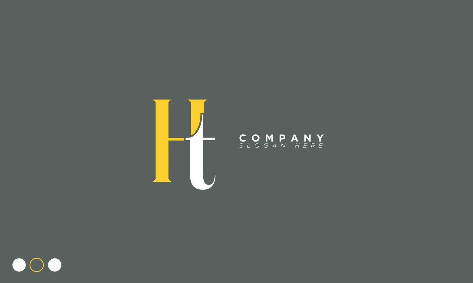 HT Alphabet letters Initials Monogram logo TH, H and T vector