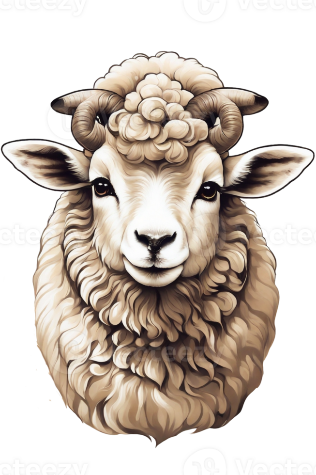 AI generated beautiful artwork of a lamb for Easter png