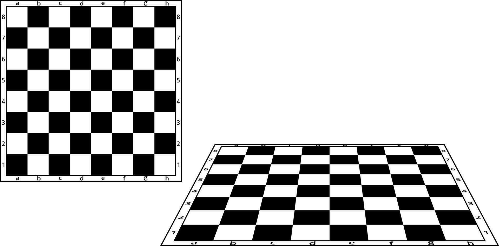 side and top view chessboard set vector