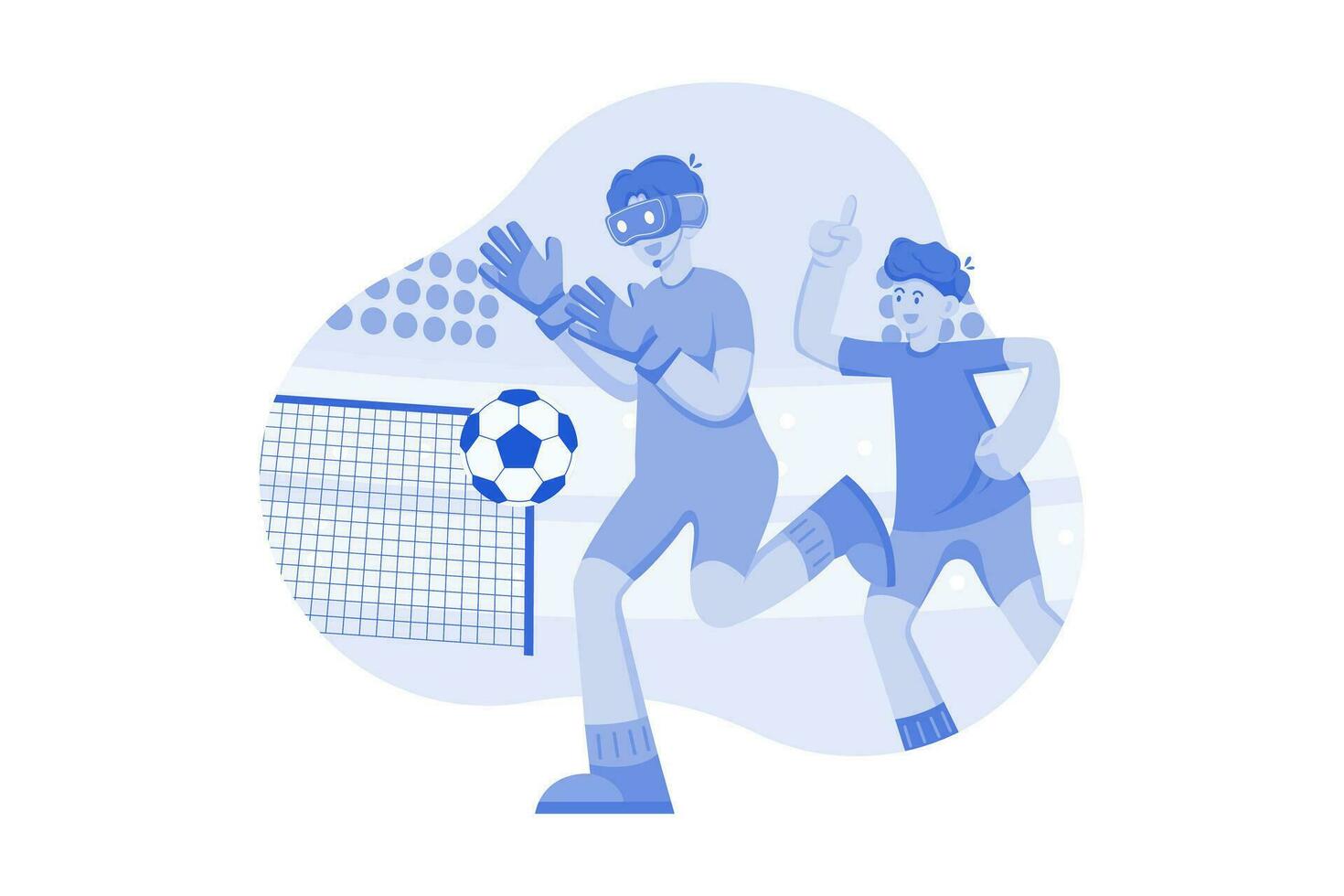 Deportes juegos virtual concepto ilustración concepto en blanco antecedentes vector