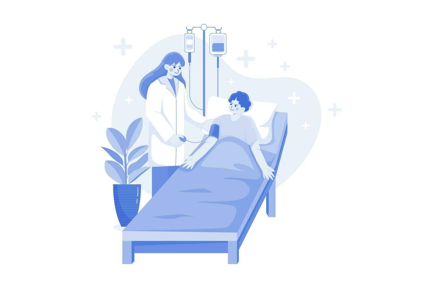 Body checkup Illustration concept on white background vector