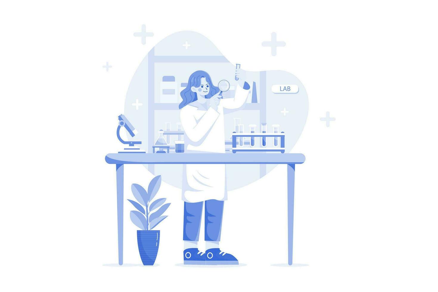 Research lab Illustration concept on white background vector
