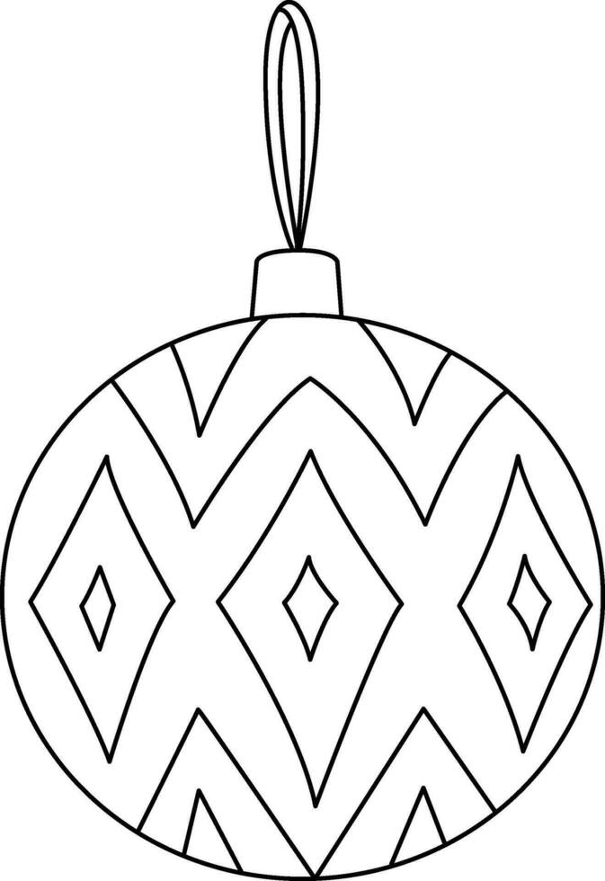 Bauble for Christmas. Doodled with simple and cute lines, perfect for decorating invitations or New Year banners. Adorn your Christmas tree and wreath with these delightful doodle baubles. vector