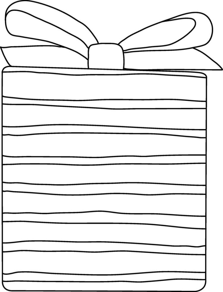 Gifts and gift boxes used on Christmas and birthdays, adorned with ribbons beautiful strings, hand drawn with doodle line patterns. decorate cards and embellish important days festive celebrations vector