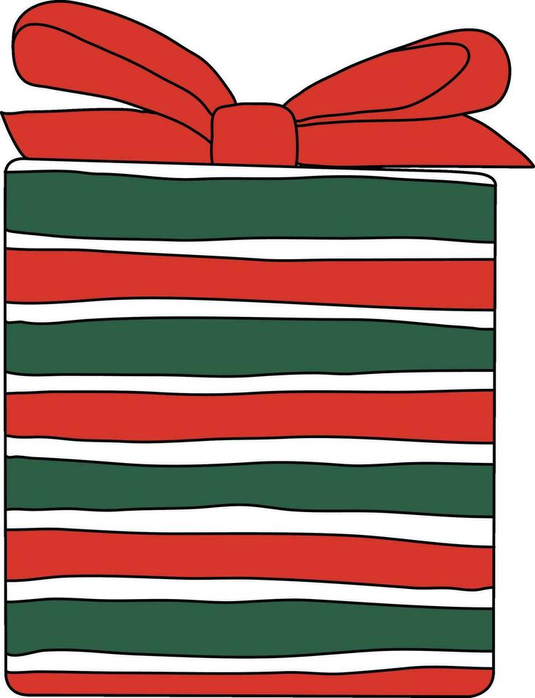 Gifts and gift boxes Christmas and birthdays, adorned with ribbons beautiful strings, hand drawn. decorate cards and embellish important days celebrations. vector