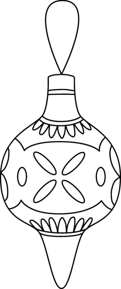 Bauble for Christmas. Doodled with simple and cute lines, perfect for decorating invitations or New Year banners. Adorn your Christmas tree and wreath with these delightful doodle baubles. vector