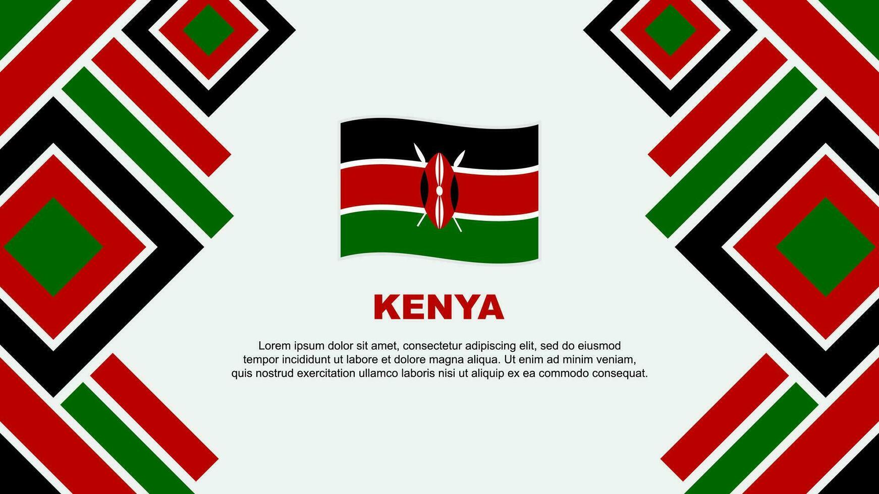 Kenya Flag Abstract Background Design Template. Kenya Independence Day Banner Wallpaper Vector Illustration. Kenya