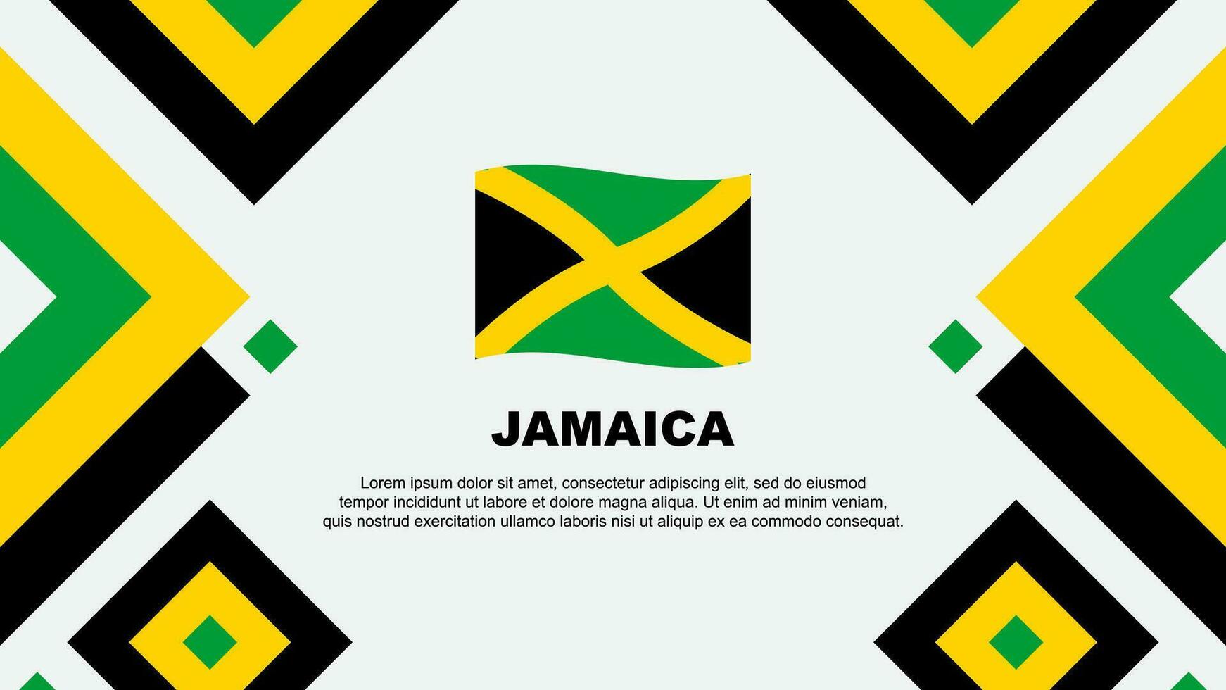 Jamaica bandera resumen antecedentes diseño modelo. Jamaica independencia día bandera fondo de pantalla vector ilustración. Jamaica modelo