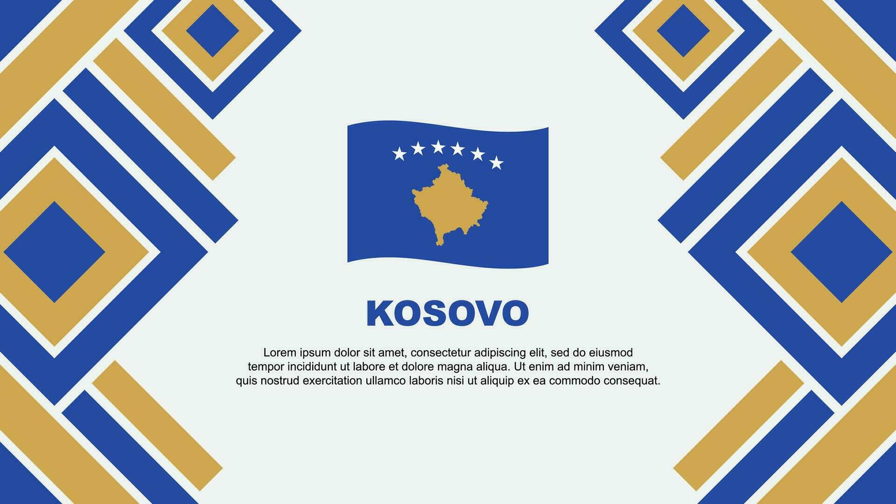 Kosovo bandera resumen antecedentes diseño modelo. Kosovo independencia día bandera fondo de pantalla vector ilustración. Kosovo