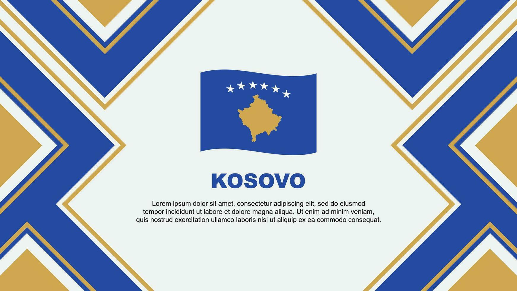 Kosovo bandera resumen antecedentes diseño modelo. Kosovo independencia día bandera fondo de pantalla vector ilustración. Kosovo vector