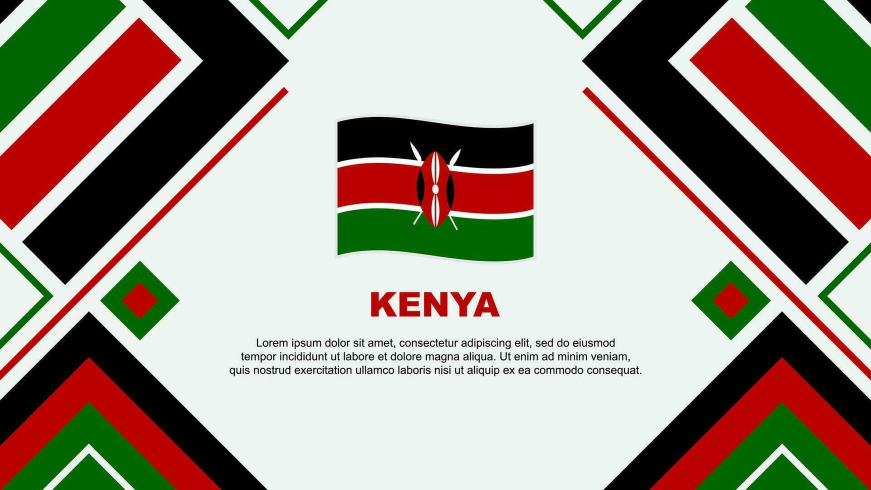 Kenya Flag Abstract Background Design Template. Kenya Independence Day Banner Wallpaper Vector Illustration. Kenya Flag