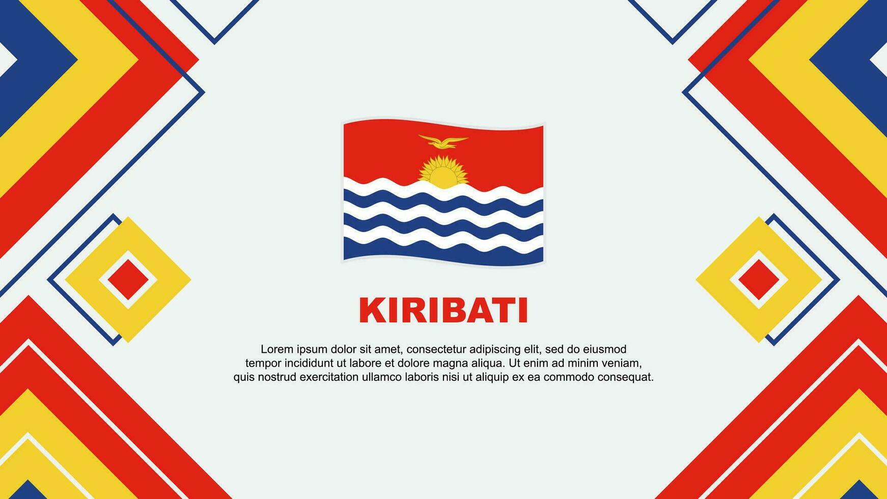 Kiribati bandera resumen antecedentes diseño modelo. Kiribati independencia día bandera fondo de pantalla vector ilustración. Kiribati antecedentes
