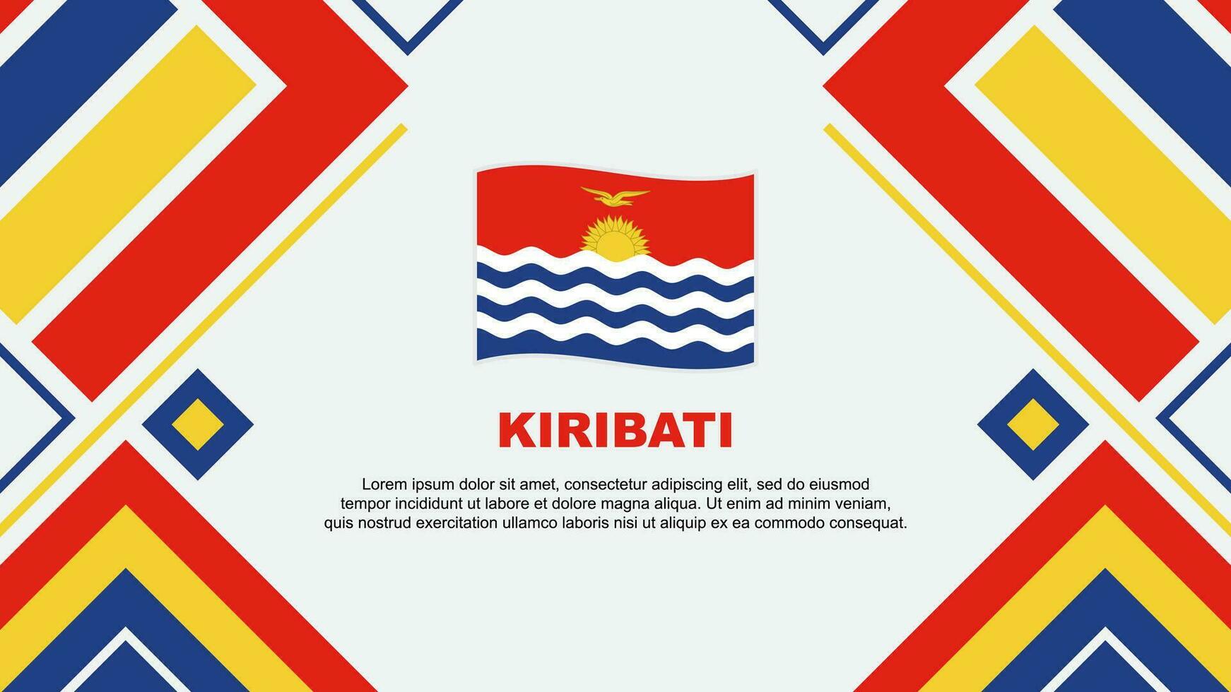 Kiribati Flag Abstract Background Design Template. Kiribati Independence Day Banner Wallpaper Vector Illustration. Kiribati Flag