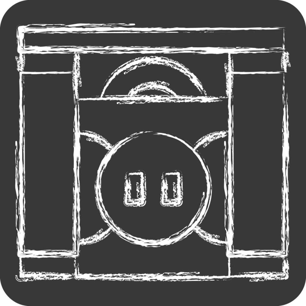 Icon Door. related to Home Decoration symbol. chalk Style. simple design editable. simple illustration vector