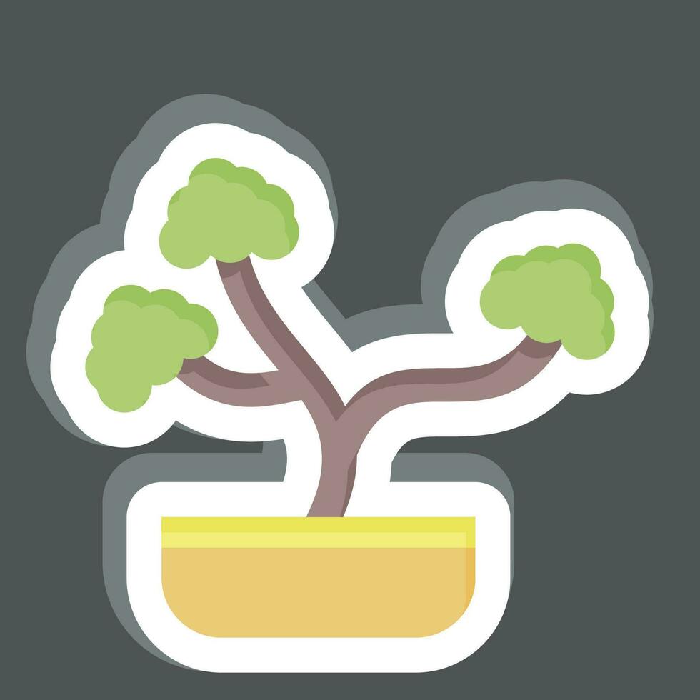 Sticker Plant. related to Home Decoration symbol. simple design editable. simple illustration vector