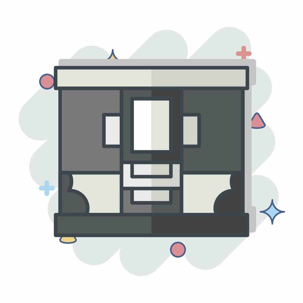 Icon Wardrobe. related to Home Decoration symbol. comic style. simple design editable. simple illustration vector